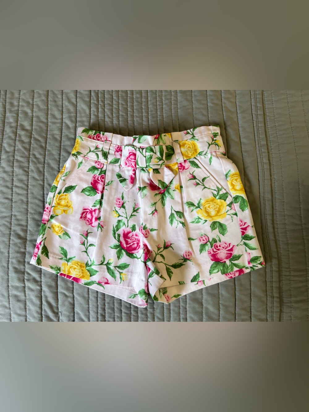 Janie and Jack Floral Belted Shorts - 18to24 Months